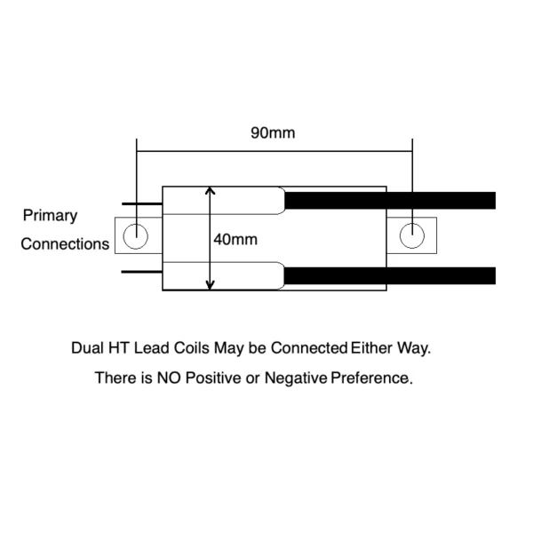6 Volt Ignition HT coil - Dual HT Leads - Image 2