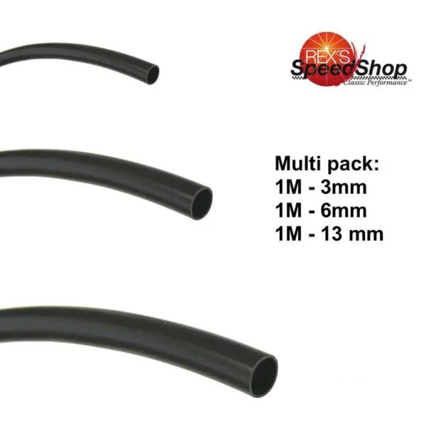 Pack of Heat Shrink - 1M lengths, 3 Diameters