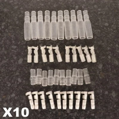 10 Pack of Male & Female Japanese Type Bullet Connectors.