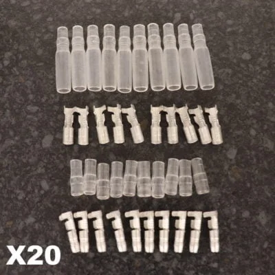 20 Pack of Male & Female Japanese Type Bullet Connectors
