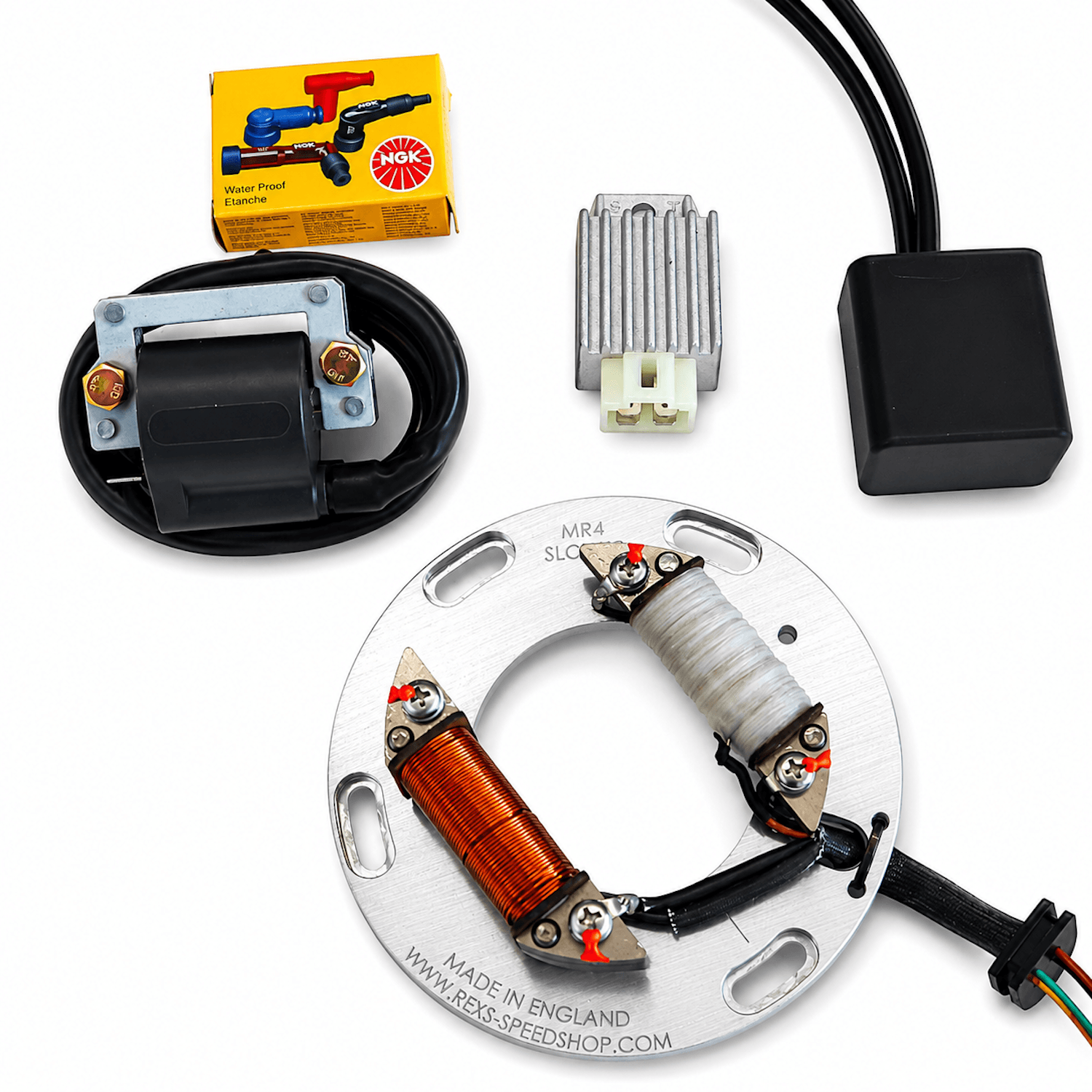 Yamaha DT250, DT360, DT400 electronic ignition kit 12 volt 12V, conversion, up-grade