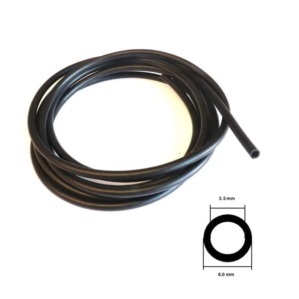 fuel line carburettor overflow pipe tube black neoprene