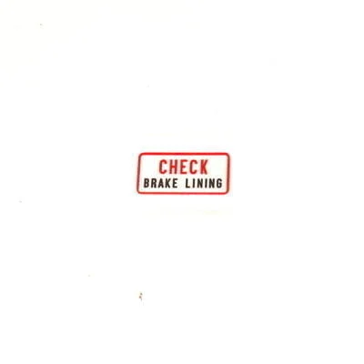 amaha check brake lining decal silver