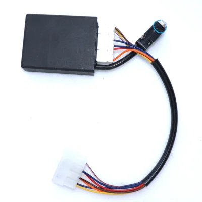 Motorcycle ignition ECU unit – replacement for failed or obsolete original. Custom programmed module with matched wiring for plug-in installation.