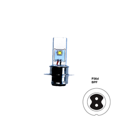 motorcycle LED headlamp bulb lucas BPF P36d